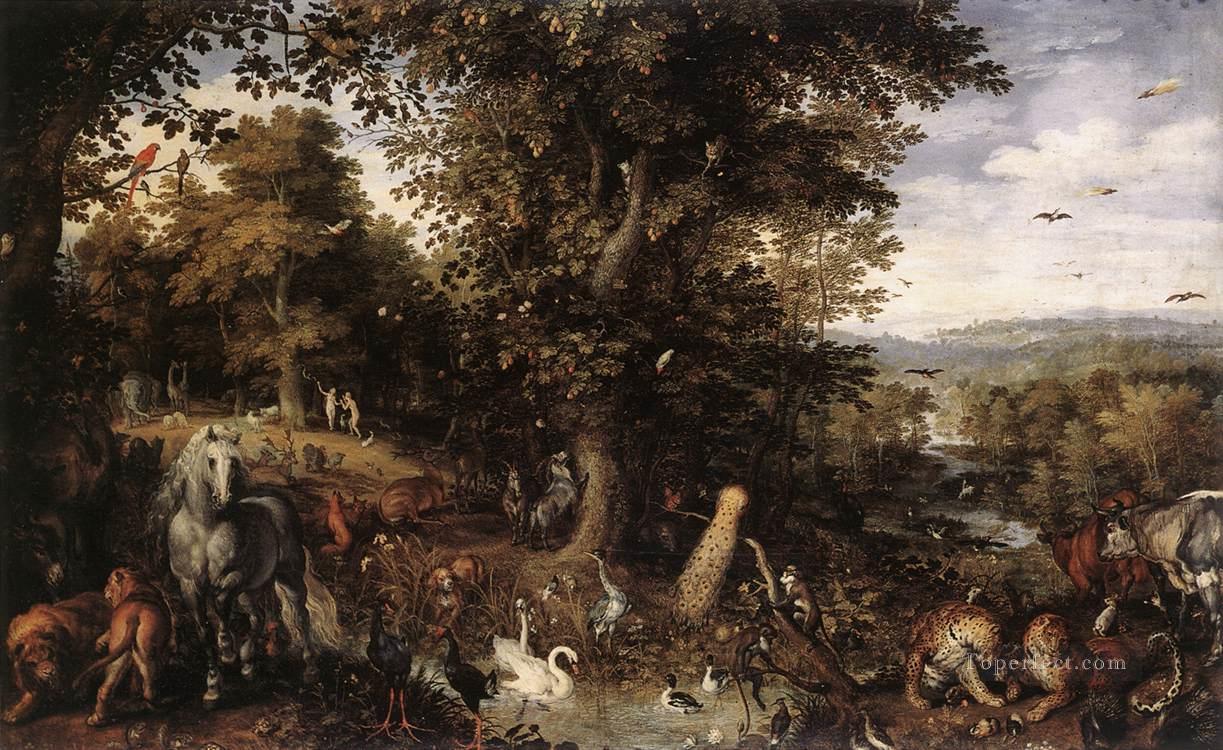 Garden Of Eden Flemish Jan Brueghel the Elder Oil Paintings